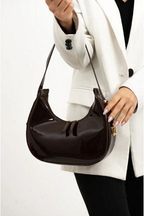 کیف دوشی قهوه ای زنانه چرم مصنوعی HC BAG - کد 818859379
