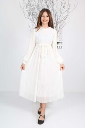 لباس سفید بچه گانه بافتنی پنبه (نخی) اورسایز آستین-بلند کد 742111531