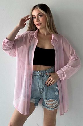 پیراهن صورتی زنانه سایز بزرگ NUDEQUEEN - کد 829220520