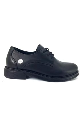 کفش کلاسیک مشکی زنانه چرم طبیعی پاشنه کوتاه ( 4 - 1 cm ) پاشنه ساده کد 759377444