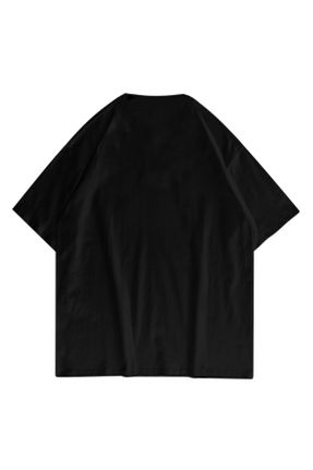 تی شرت مشکی زنانه اورسایز یقه گرد تکی کد 300303359
