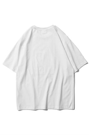 تی شرت سفید زنانه یقه گرد اورسایز تکی کد 305211162