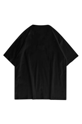 تی شرت مشکی زنانه اورسایز یقه گرد تکی کد 468256599
