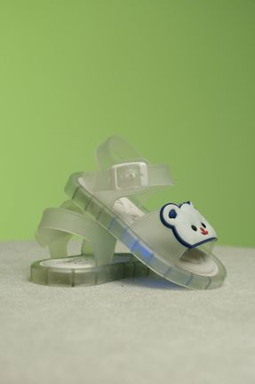 دمپائی طوسی بچه گانه پاشنه ساده پاشنه کوتاه ( 4 - 1 cm ) پلی اورتان کد 825666362