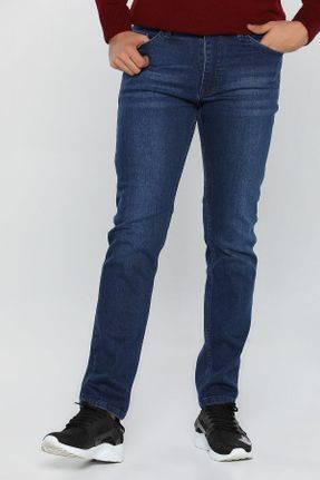 شلوار جین آبی مردانه پاچه تنگ پنبه (نخی) اسلیم استاندارد کد 116847712