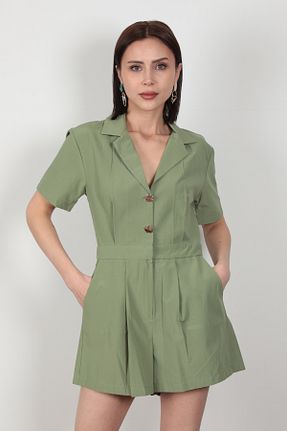 سرهمی خاکی زنانه آستین کوتاه GİYSA - کد 807503995
