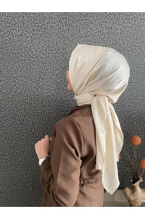 روسری بژ پلی استر Butik - کد 807318366