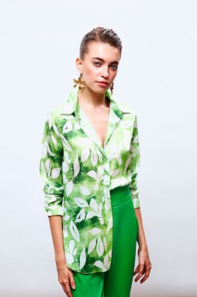 پیراهن سبز زنانه رگولار Sateen - کد 762275934