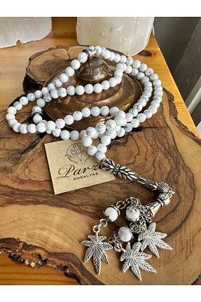 تسبیح سفید سنگ طبیعی parze doğaltaş - کد 830092305