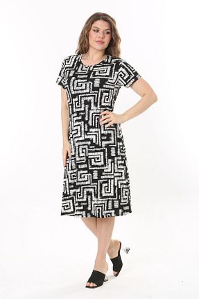 لباس سایز بزرگ مشکی زنانه ویسکون Madwilo - کد 830433836