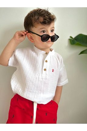 ست بالاتنه و پائین تنه قرمز بچه گانه بافتنی BERFONZO KIDS - کد 830458987