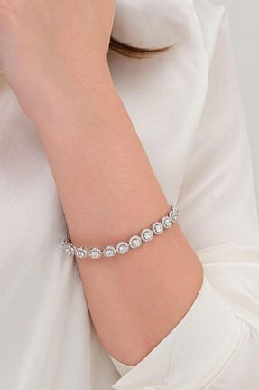 دستبند نقره سفید زنانه 925 عیار Tmt Silver - کد 830552847