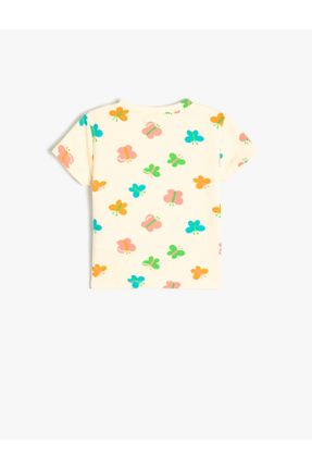 تی شرت نباتی بچه گانه رگولار یقه گرد تکی کد 830580191