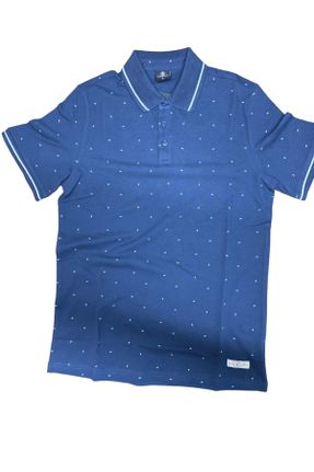 تی شرت آبی مردانه باکسی چرم مصنوعی کد 830584414