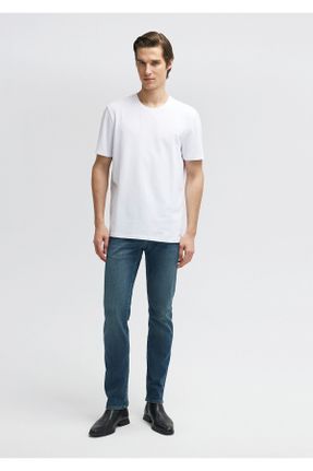 تی شرت سفید مردانه یقه گرد رگولار تکی بیسیک کد 189936310