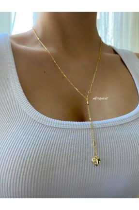 گردنبند جواهر طلائی زنانه روکش طلا کد 830809370