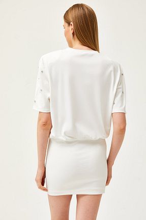 لباس سفید زنانه بافتنی khar - کد 830836618