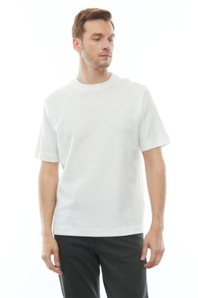 تی شرت سفید مردانه اورسایز تکی طراحی کد 830833795