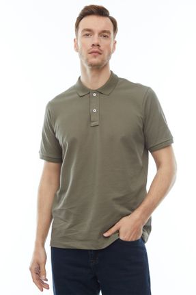 تی شرت خاکی مردانه اورسایز تکی طراحی کد 830846068
