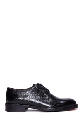 کفش کلاسیک مشکی مردانه چرم طبیعی پاشنه کوتاه ( 4 - 1 cm ) پاشنه ساده کد 761580934
