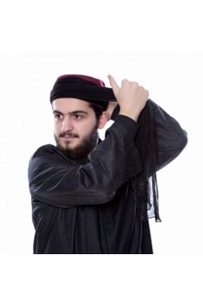روسری مشکی پنبه ای kanaviçe - کد 43834037