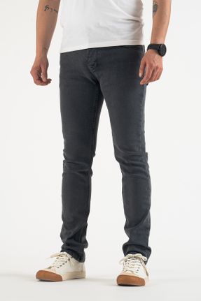 شلوار جین طوسی مردانه پاچه لوله ای جین پوشاک ورزشی بلند کد 828927542