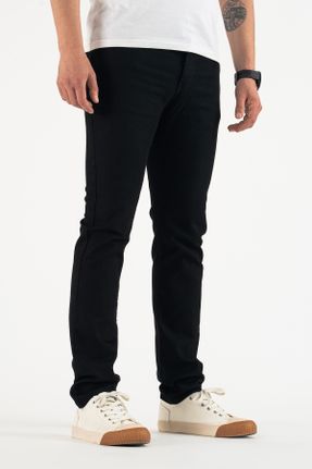 شلوار جین مشکی مردانه پاچه لوله ای جین پوشاک ورزشی بلند کد 828682112
