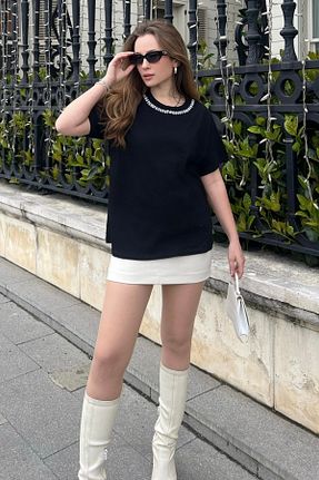 تیشرت مشکی زنانه رگولار Bianco Lucci - کد 817461149