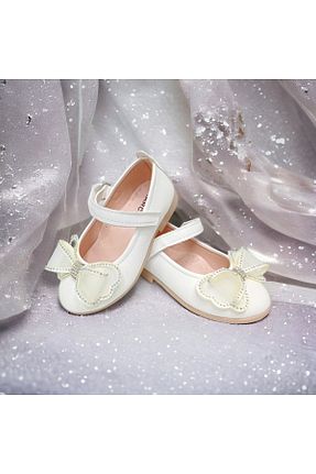 بابت سفید بچه گانه چرم مصنوعی PATİK BEBE - کد 803466346