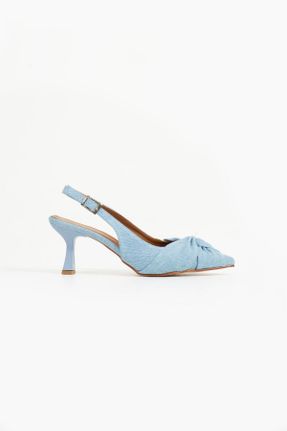 کفش پاشنه بلند کلاسیک آبی زنانه جیر پاشنه ضخیم پاشنه متوسط ( 5 - 9 cm ) کد 733886727