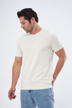 تی شرت سفید مردانه ریلکس تکی کد 822755145