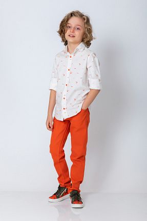 پیراهن نارنجی بچه گانه رگولار incity - کد 824337478
