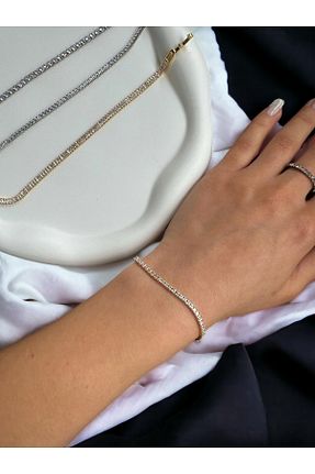 دستبند استیل (فولاد) طلائی زنانه استیل (فولاد) MUTENA - کد 826285789
