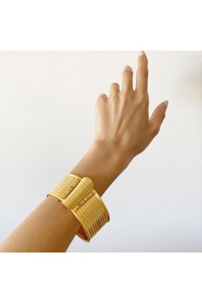 دستبند جواهر طلائی زنانه روکش طلا کد 147296977