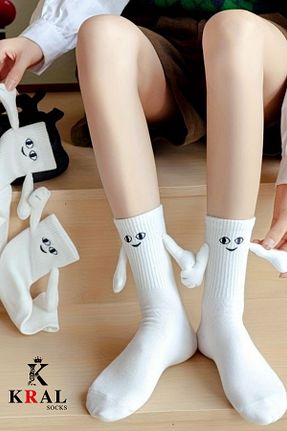 جوراب سفید زنانه پنبه ای KRAL SOCKS - کد 793267788