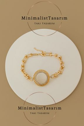 دستبند جواهر طلائی زنانه روکش طلا کد 828495281