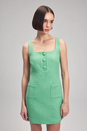 لباس سبز زنانه بافتنی Fitted کد 815464462
