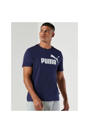 تی شرت سرمه ای مردانه پلی استر رگولار یقه گرد تکی پوشاک ورزشی کد 76405386