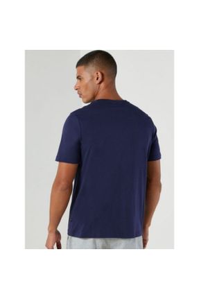 تی شرت سرمه ای مردانه پلی استر رگولار یقه گرد تکی پوشاک ورزشی کد 76405386