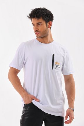 تیشرت سفید مردانه اورسایز Cuqq Denim - کد 829358138