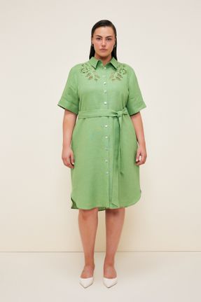 لباس سبز زنانه بافتنی Fitted کد 829236516