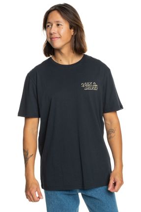 تی شرت مشکی مردانه رگولار یقه گرد تکی کد 801857072