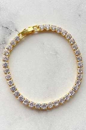 دستبند استیل (فولاد) طلائی زنانه استیل (فولاد) NUNU - کد 442943189