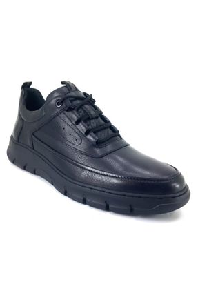 کفش کژوال مشکی مردانه چرم طبیعی پاشنه کوتاه ( 4 - 1 cm ) پاشنه ساده کد 815993159