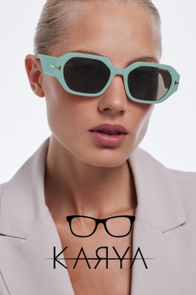 عینک آفتابی سبز زنانه 50 UV400 مات بیضی کد 758113665