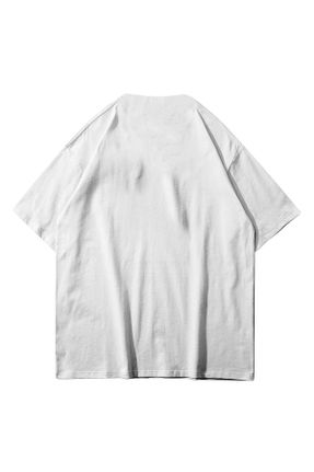 تی شرت سفید زنانه یقه گرد اورسایز تکی کد 279919691