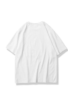 تی شرت سفید زنانه اورسایز یقه گرد تکی کد 676876221