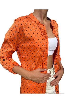 پیراهن نارنجی زنانه اسلیم فیت sd butique - کد 120950831