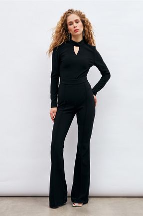 شلوار مشکی زنانه پلی استر Sateen - کد 681286004