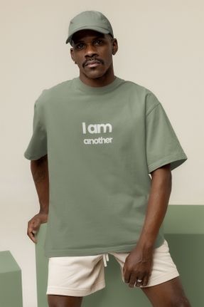 تی شرت سبز مردانه رگولار یقه گرد جوان کد 822521739